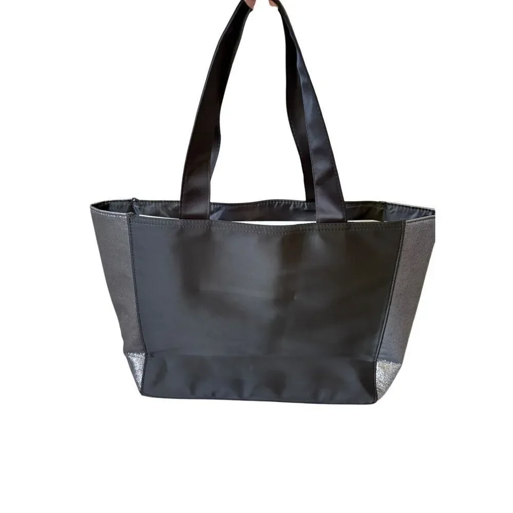 NWOT Coach Nylon Fragrance Tote Bag Silver Grayish Green